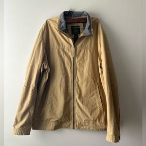 Men's Timberland cream colro wind‎ braker zip up jacket size XL